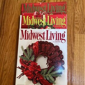 Midwest Living holiday/December magazines 2010, 2011, 2012